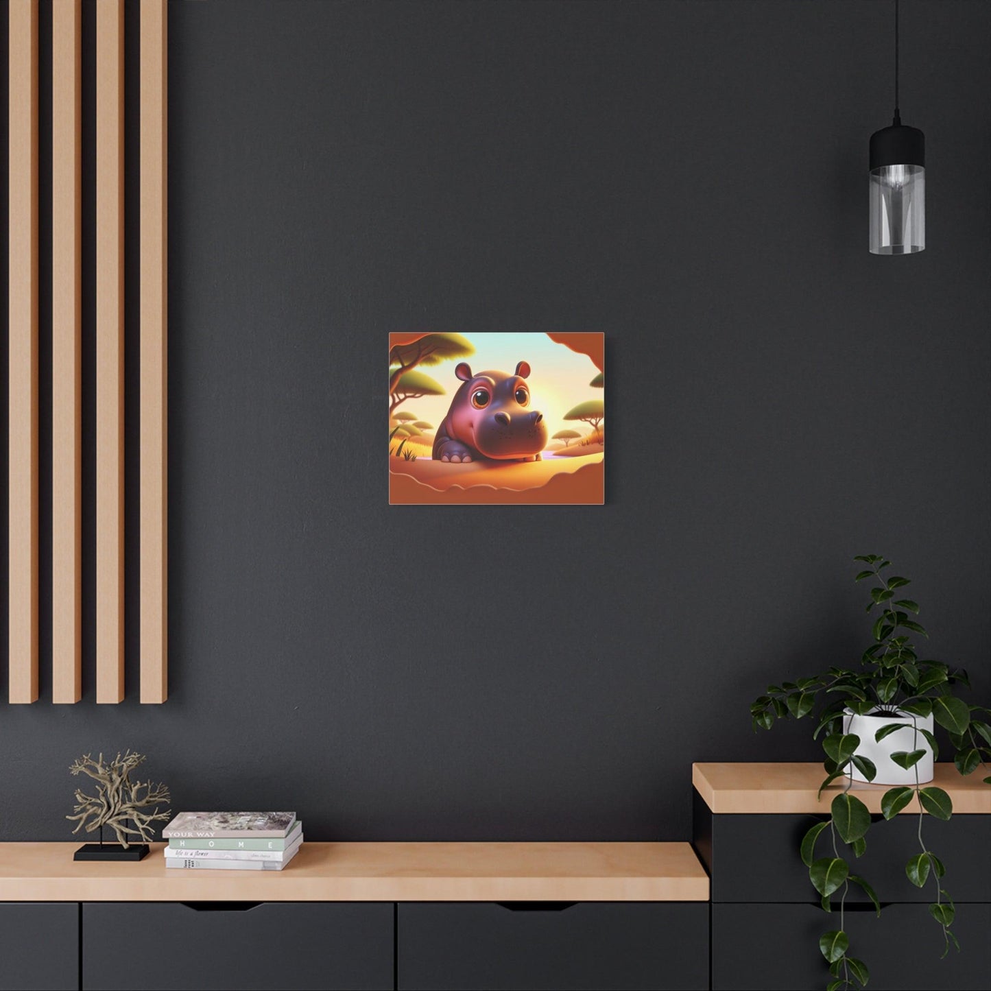 Canvas Hippo Print - Oceanfront Products