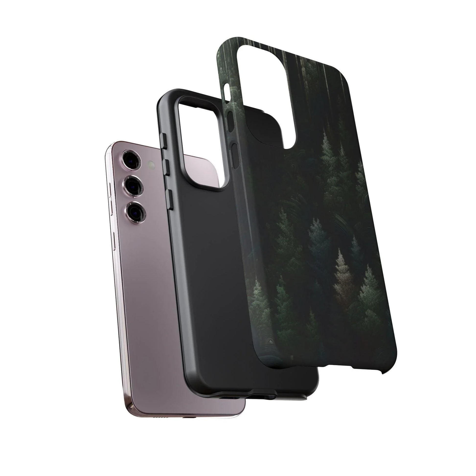 Phone Cases - Deep Dark Forest Nature Design - Oceanfront Products