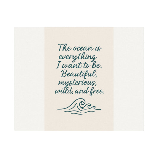 Oceanfront Watercolor Posters | Wall Art for Travel Lovers, Inspirational Home Decor, Beach Vibes, Gift Ideas, Motivational Prints