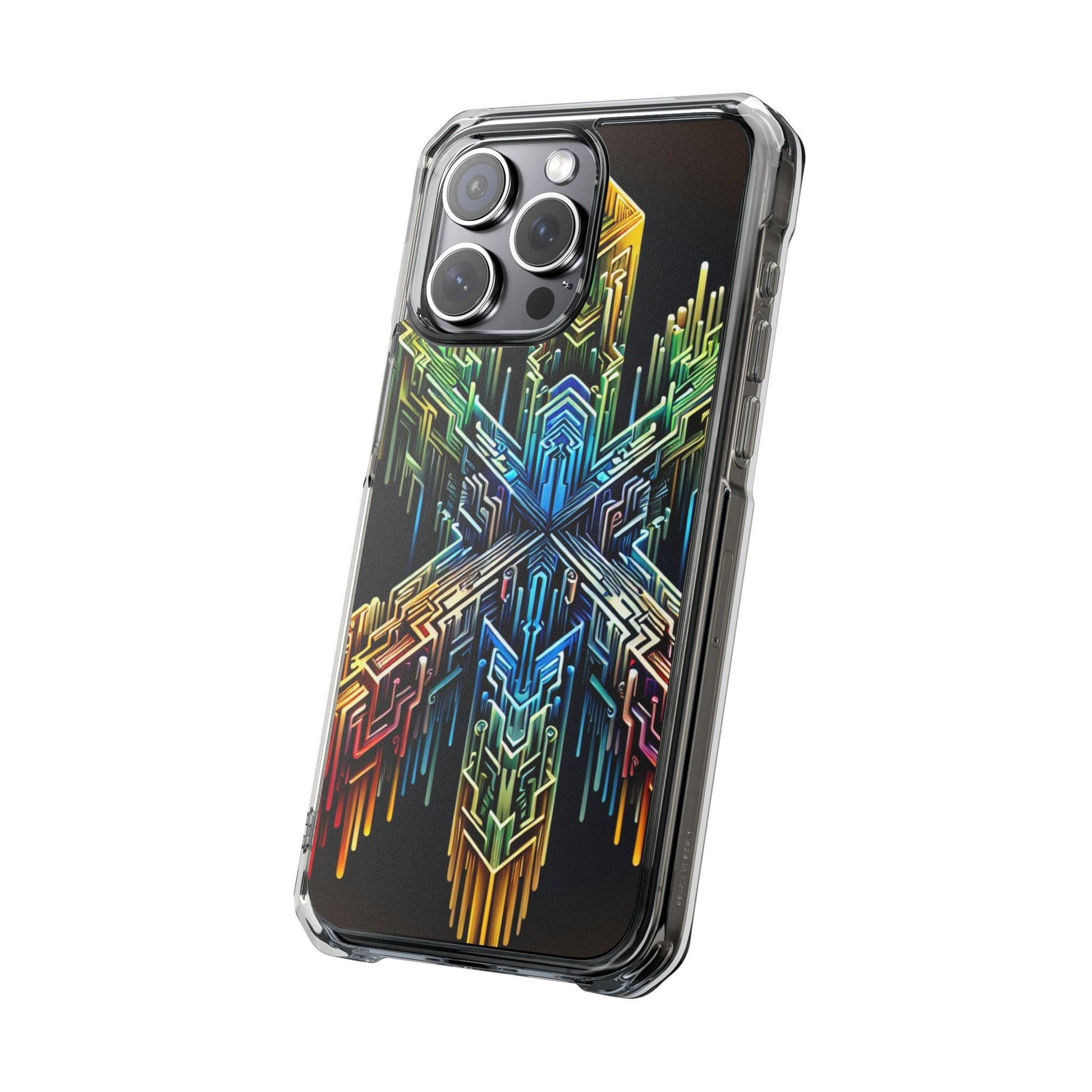 Magnet Case Abstract Cross Vibrant Colors - Oceanfront Products