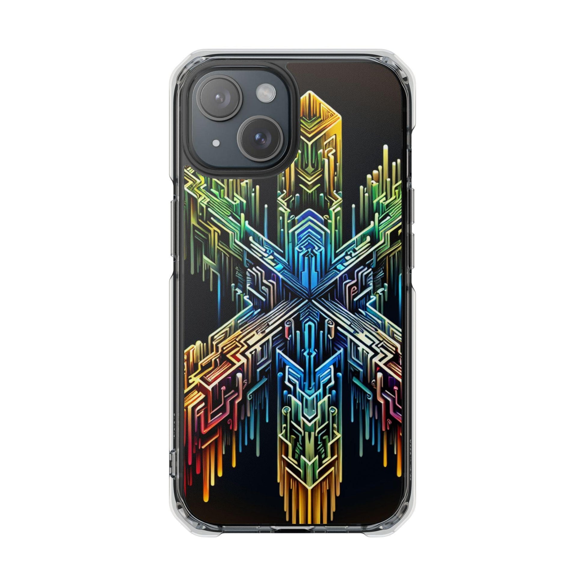Magnet Case Abstract Cross Vibrant Colors - Oceanfront Products