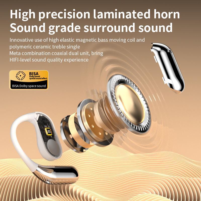 Active noise cancelling earphones wireless 5.3 noise-cancelling earphones hand free wireless headphones with mic Q16PRO - Oceanfront Products