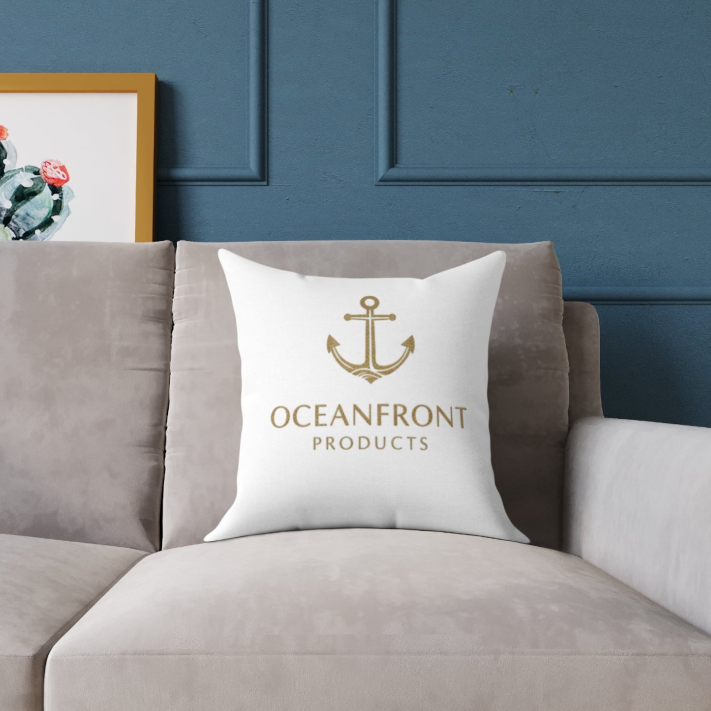 Nautical Anchor Square Pillow – Oceanfront Products Coastal Decor