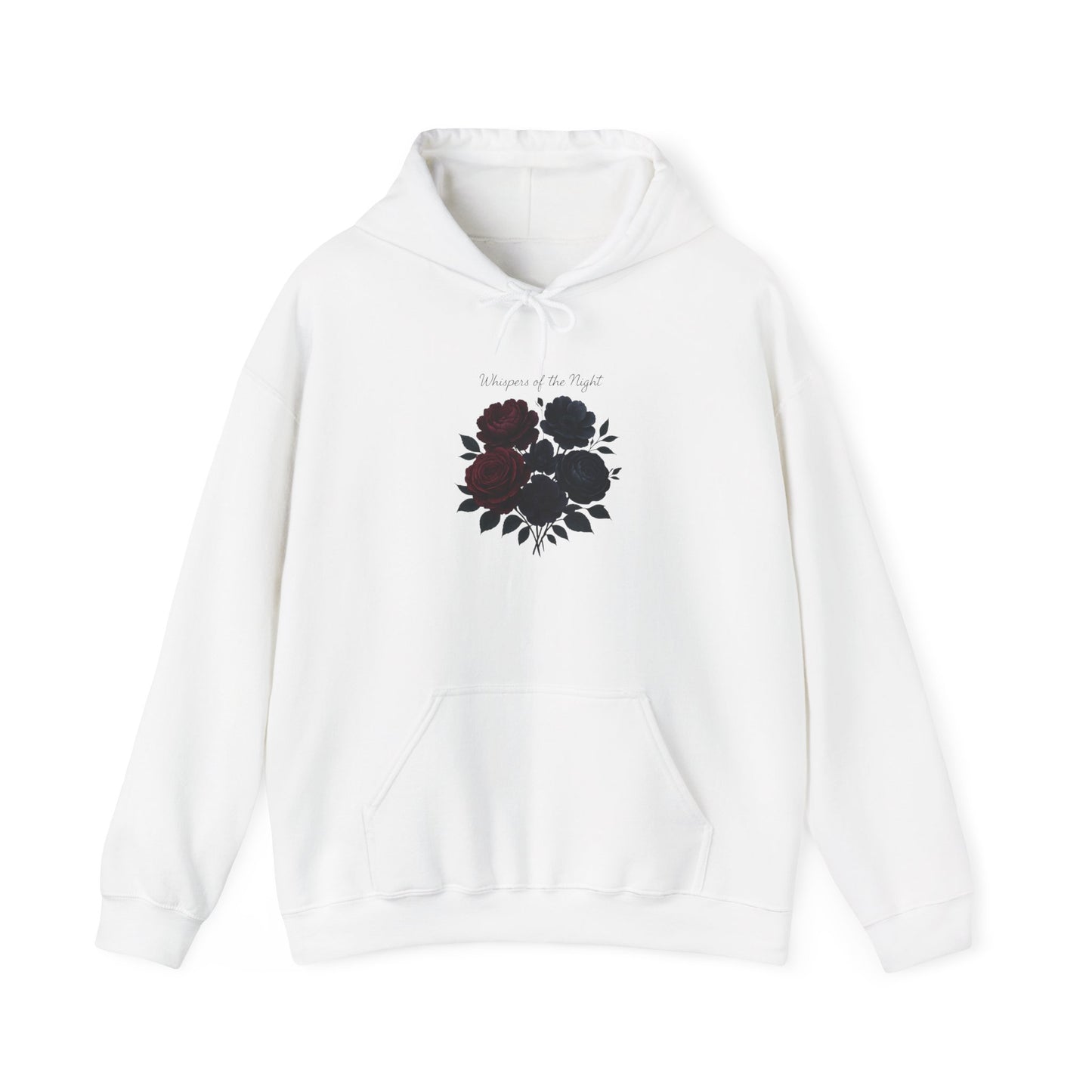 Black Floral Bouquet Hoodie | Minimal Flower Graphic