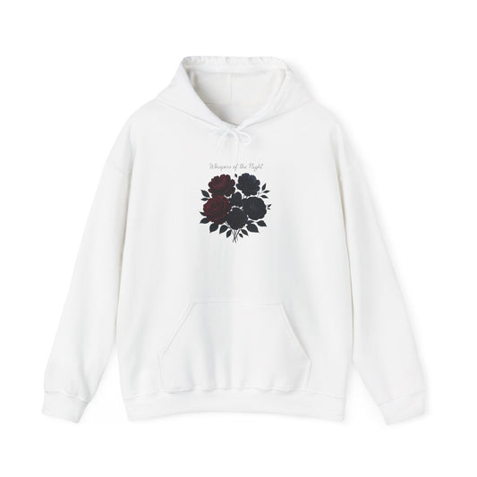 Black Floral Bouquet Hoodie | Minimal Flower Graphic