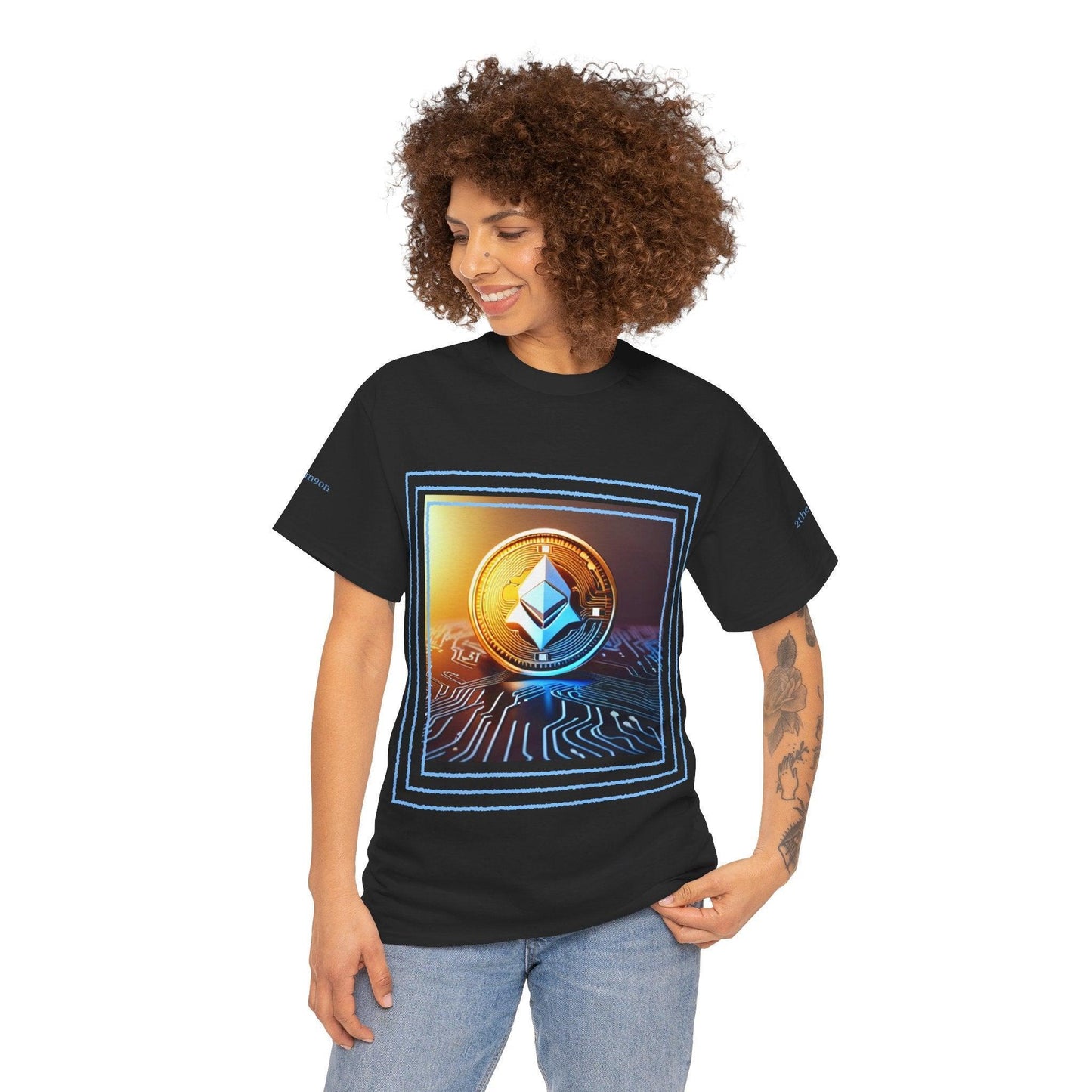 Ethereum Rocket Ship T-Shirt: Soar to New Heights in Crypto Style - Oceanfront Products