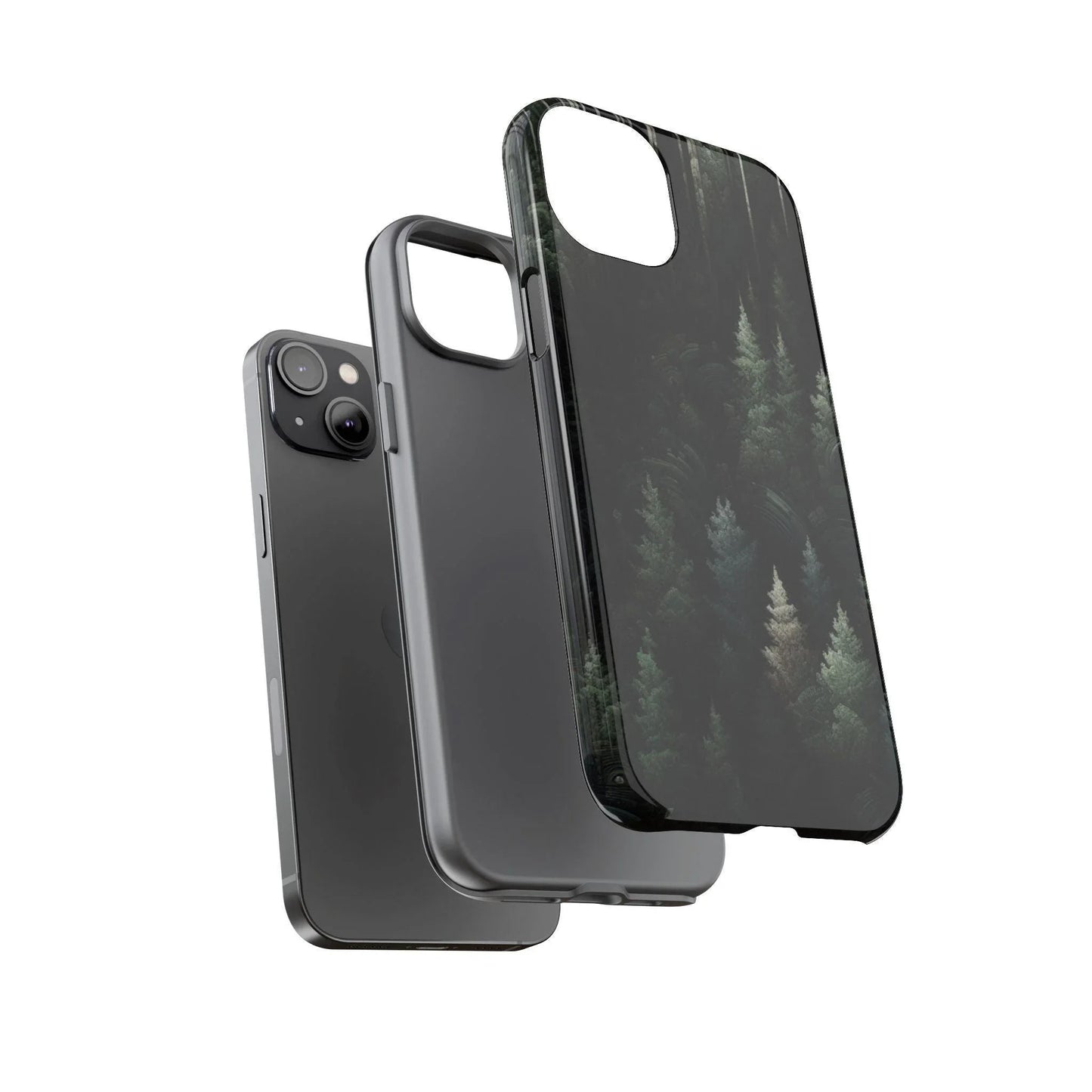 Phone Cases - Deep Dark Forest Nature Design - Oceanfront Products