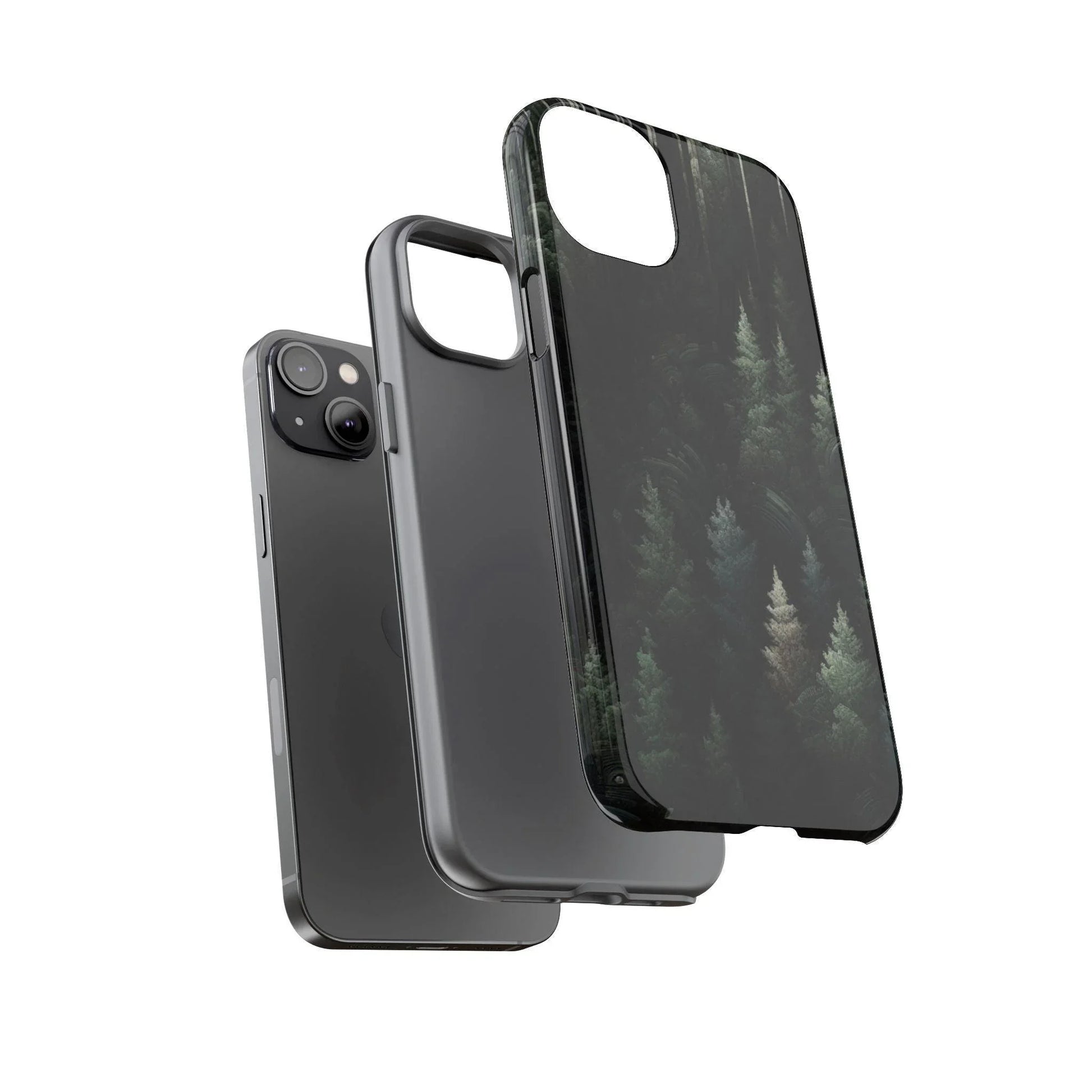 Phone Cases - Deep Dark Forest Nature Design - Oceanfront Products