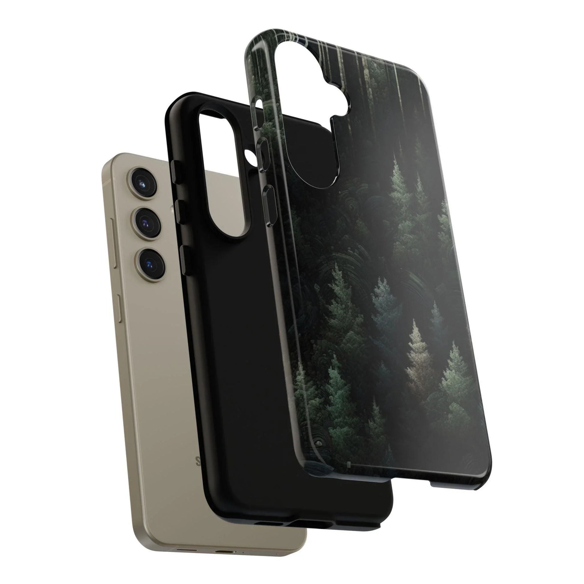 Phone Cases - Deep Dark Forest Nature Design - Oceanfront Products