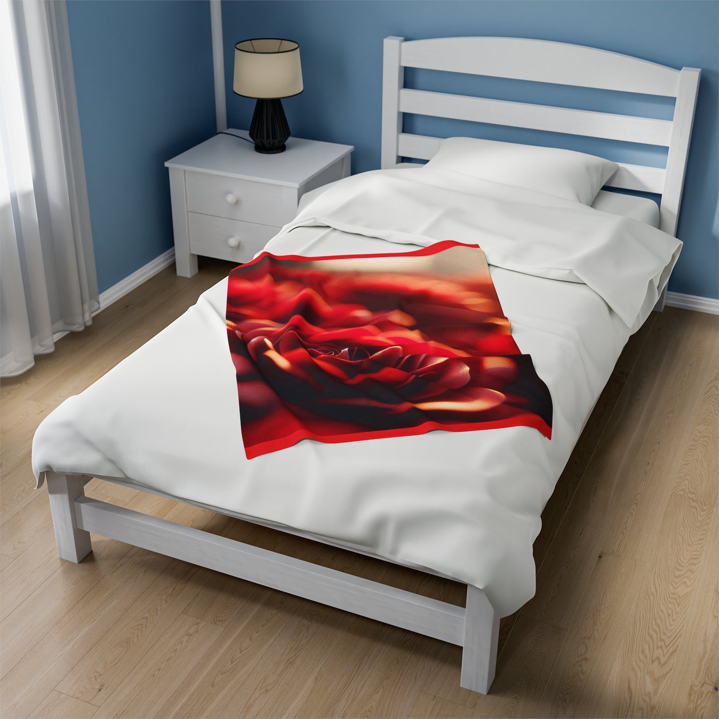 Plush Blanket - Valentine's Day Rose Petals Design