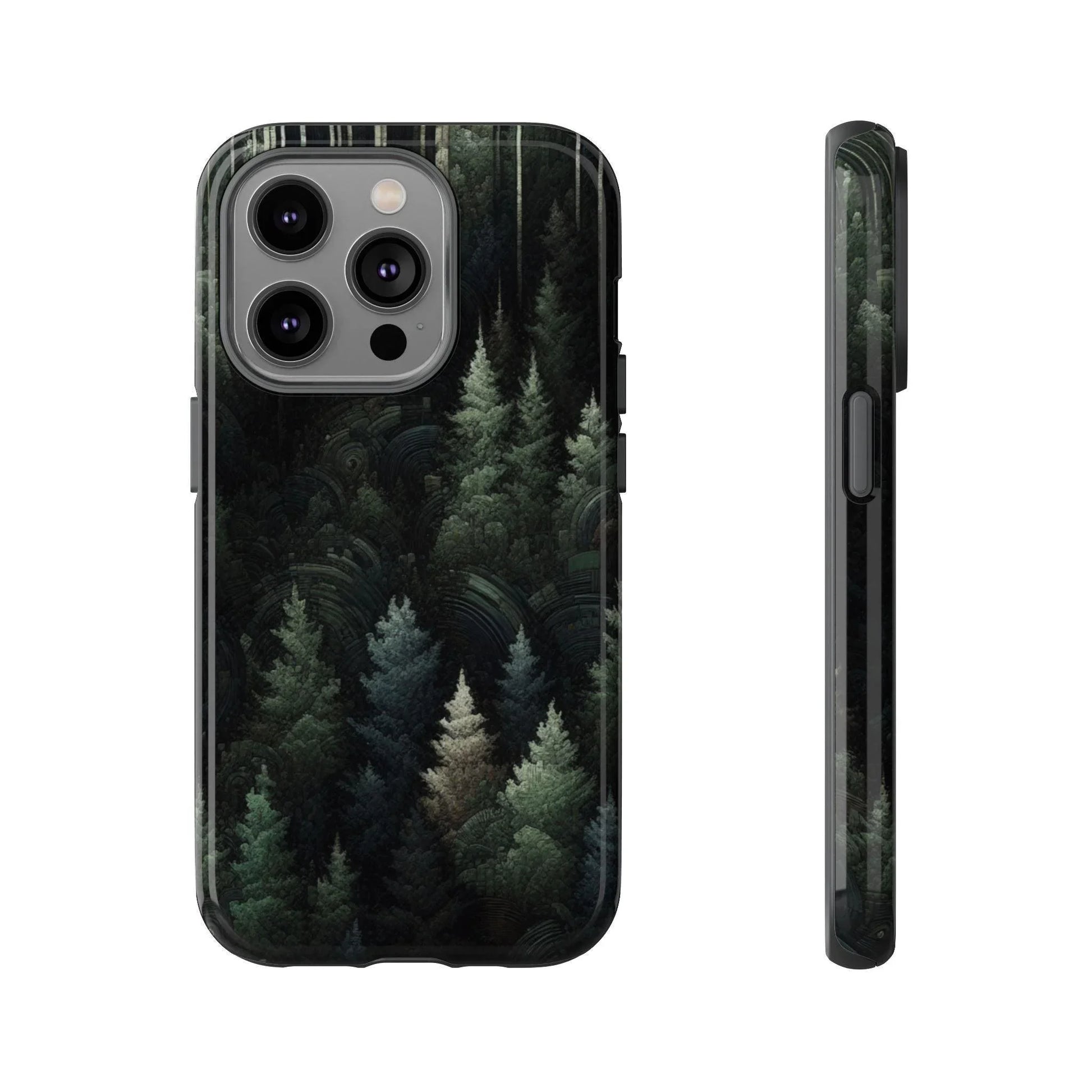 Phone Cases - Deep Dark Forest Nature Design - Oceanfront Products