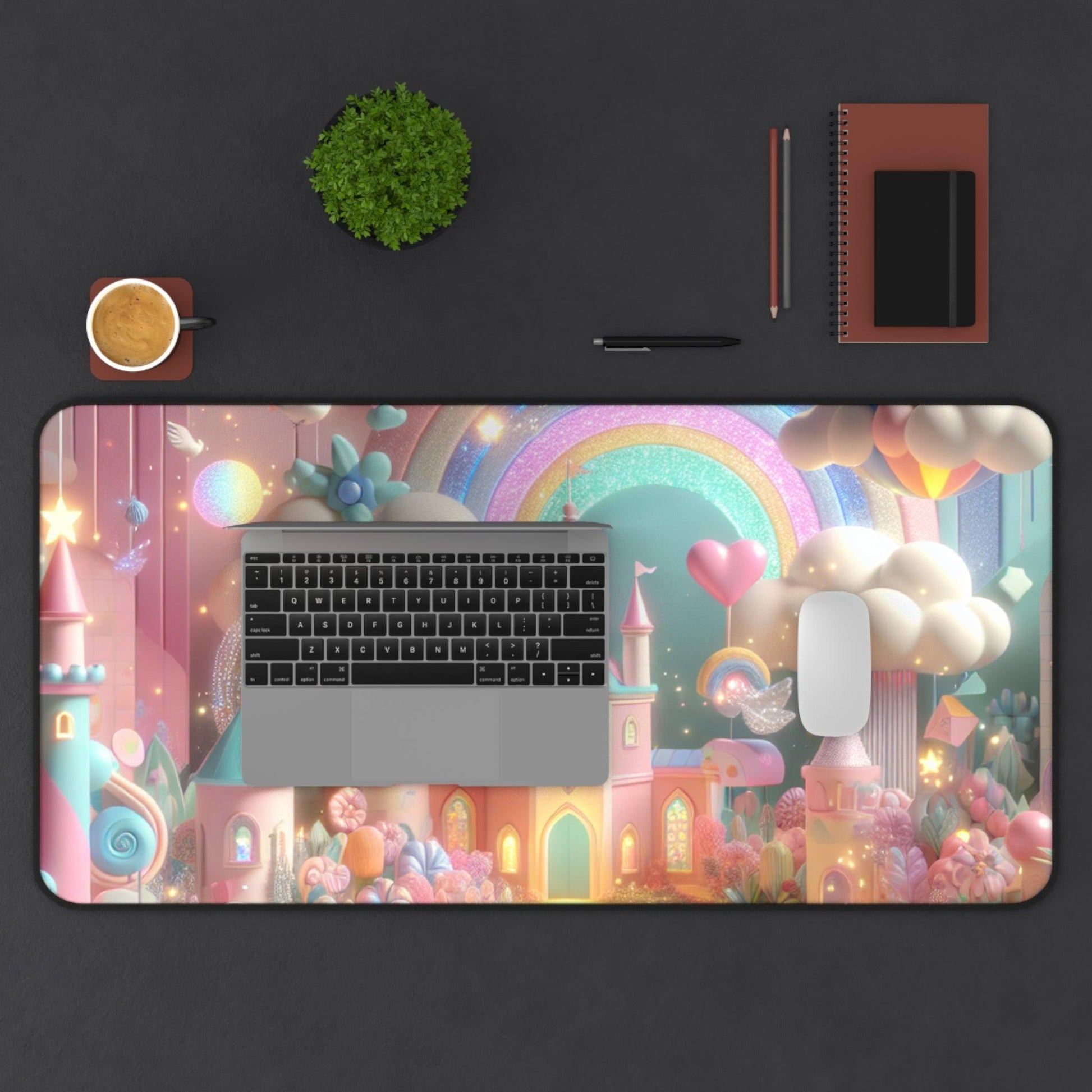 Desk Mat - Candyland Princess Castle Design - Oceanfront Products