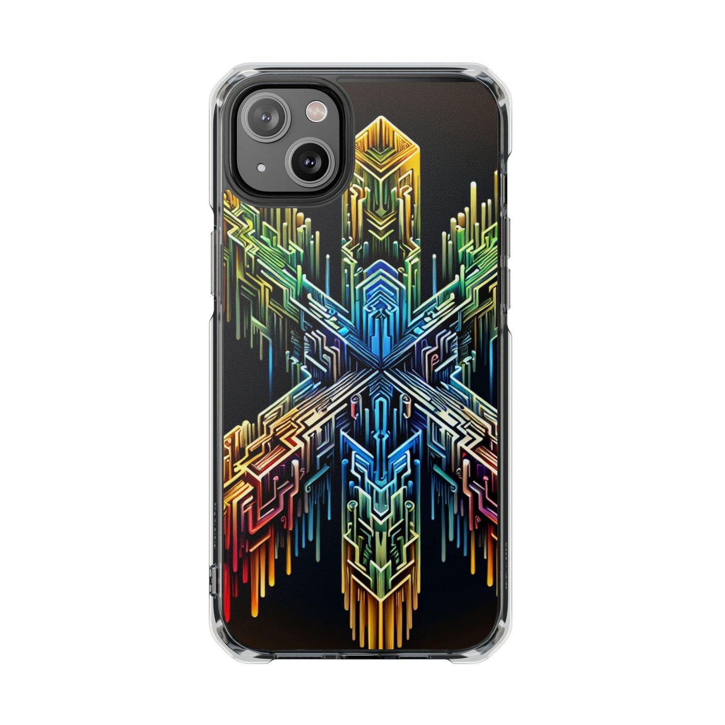 Magnet Case Abstract Cross Vibrant Colors - Oceanfront Products