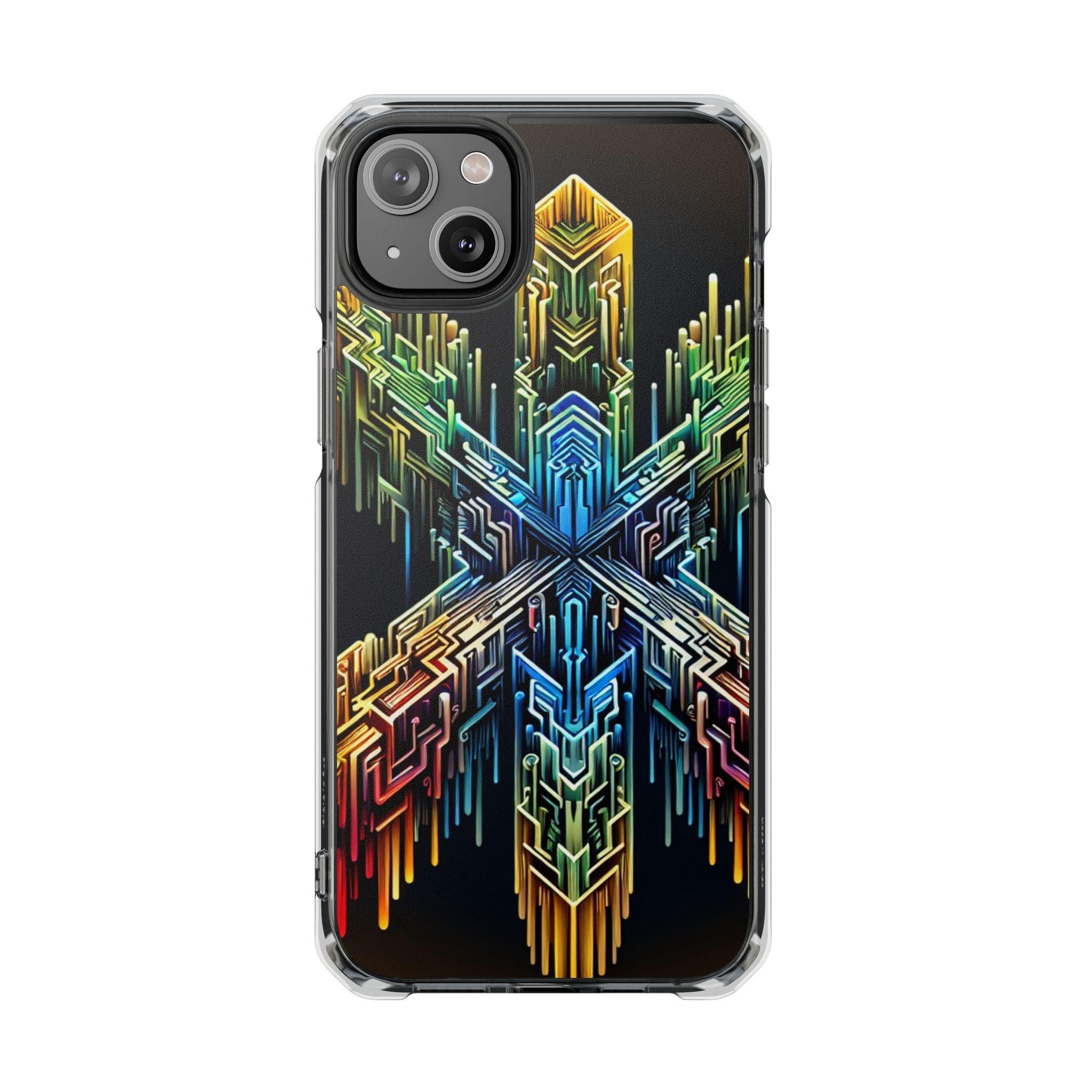 Magnet Case Abstract Cross Vibrant Colors - Oceanfront Products