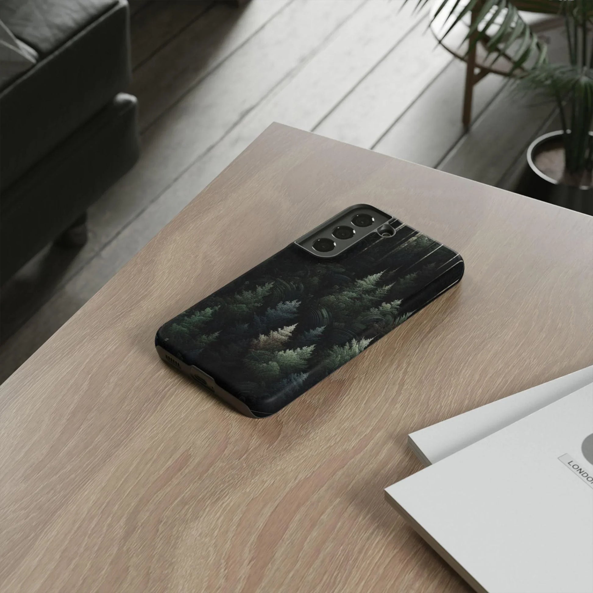 Phone Cases - Deep Dark Forest Nature Design - Oceanfront Products