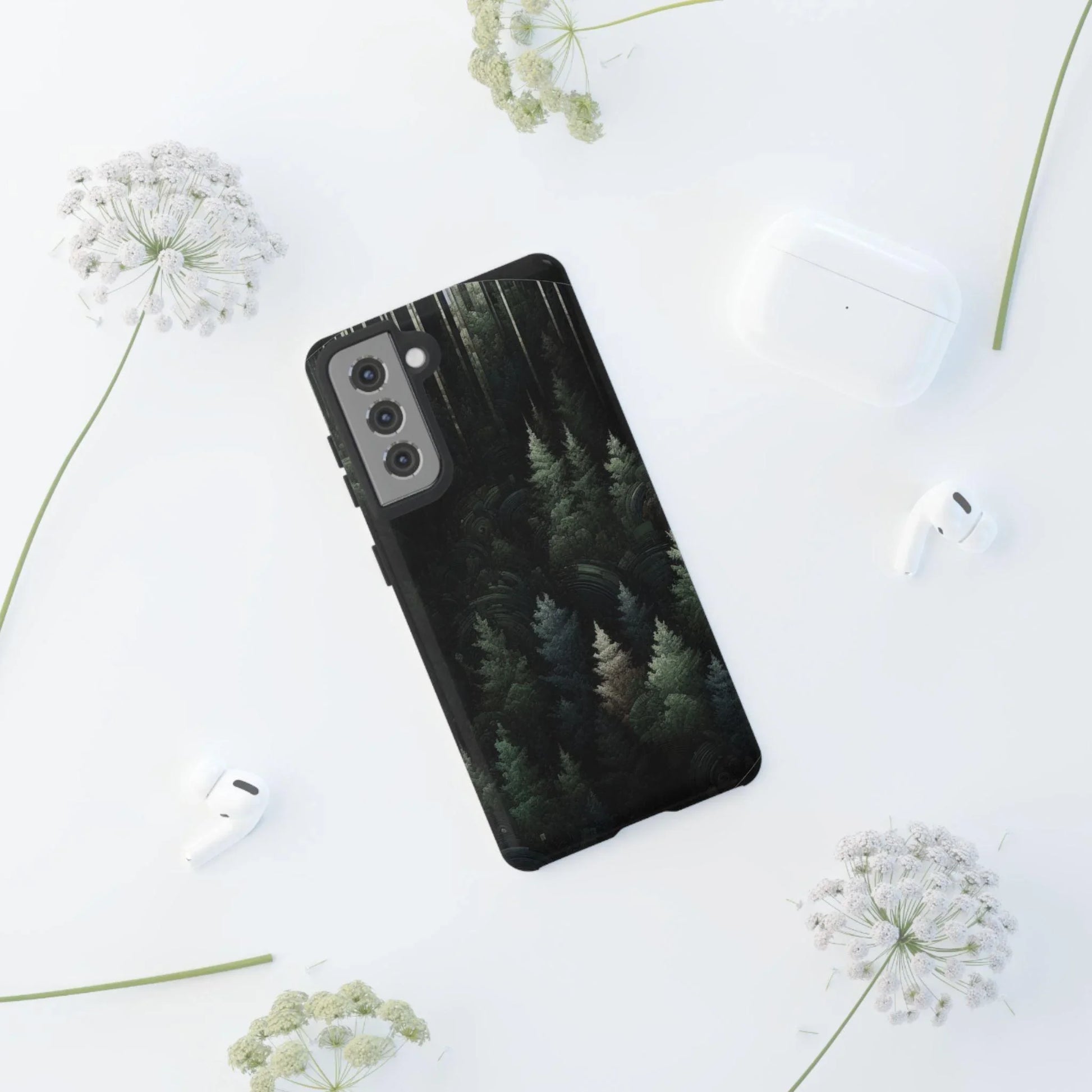 Phone Cases - Deep Dark Forest Nature Design - Oceanfront Products