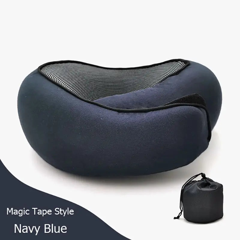 Travel Neck Pillow Non-Deformed Airplane Pillow Travel Neck Cushion Durable U-Shaped Travel Memory Cotton Nap Neck