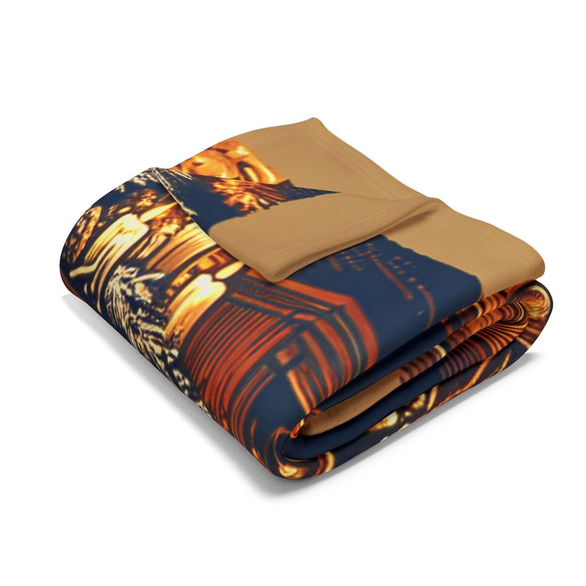 Fleece Blanket with Sizzling Fireplace Design - Oceanfront Products