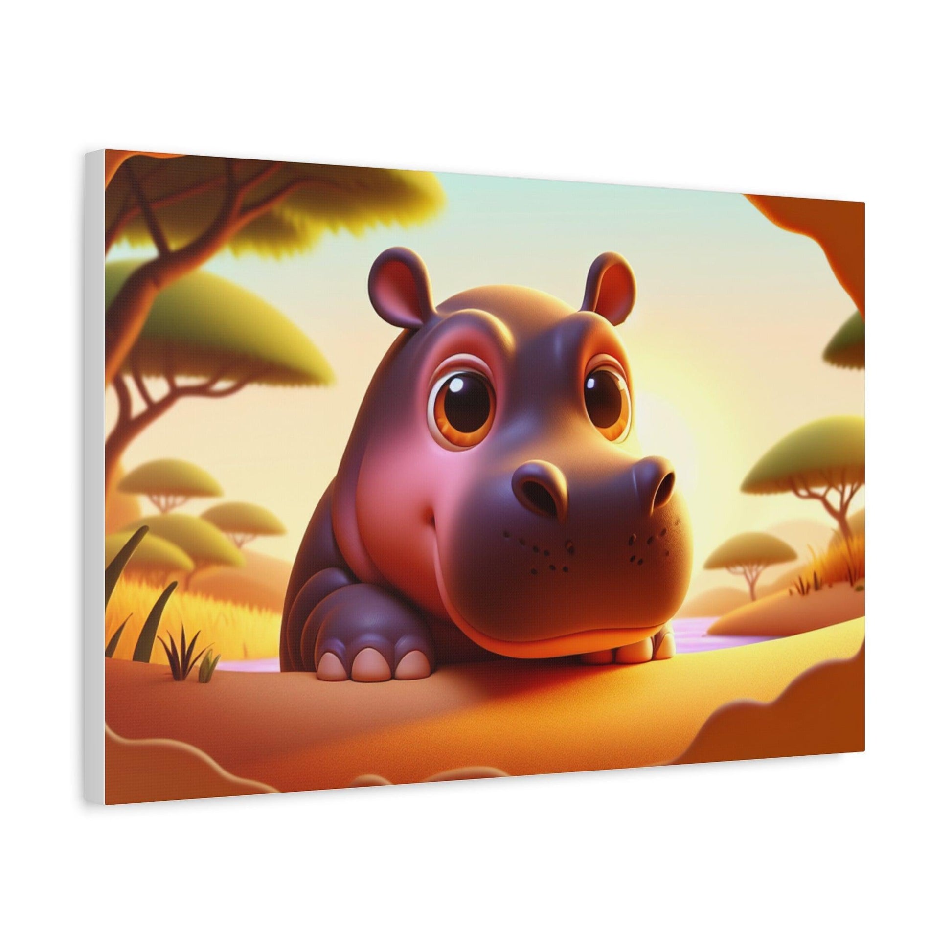 Canvas Hippo Print - Oceanfront Products