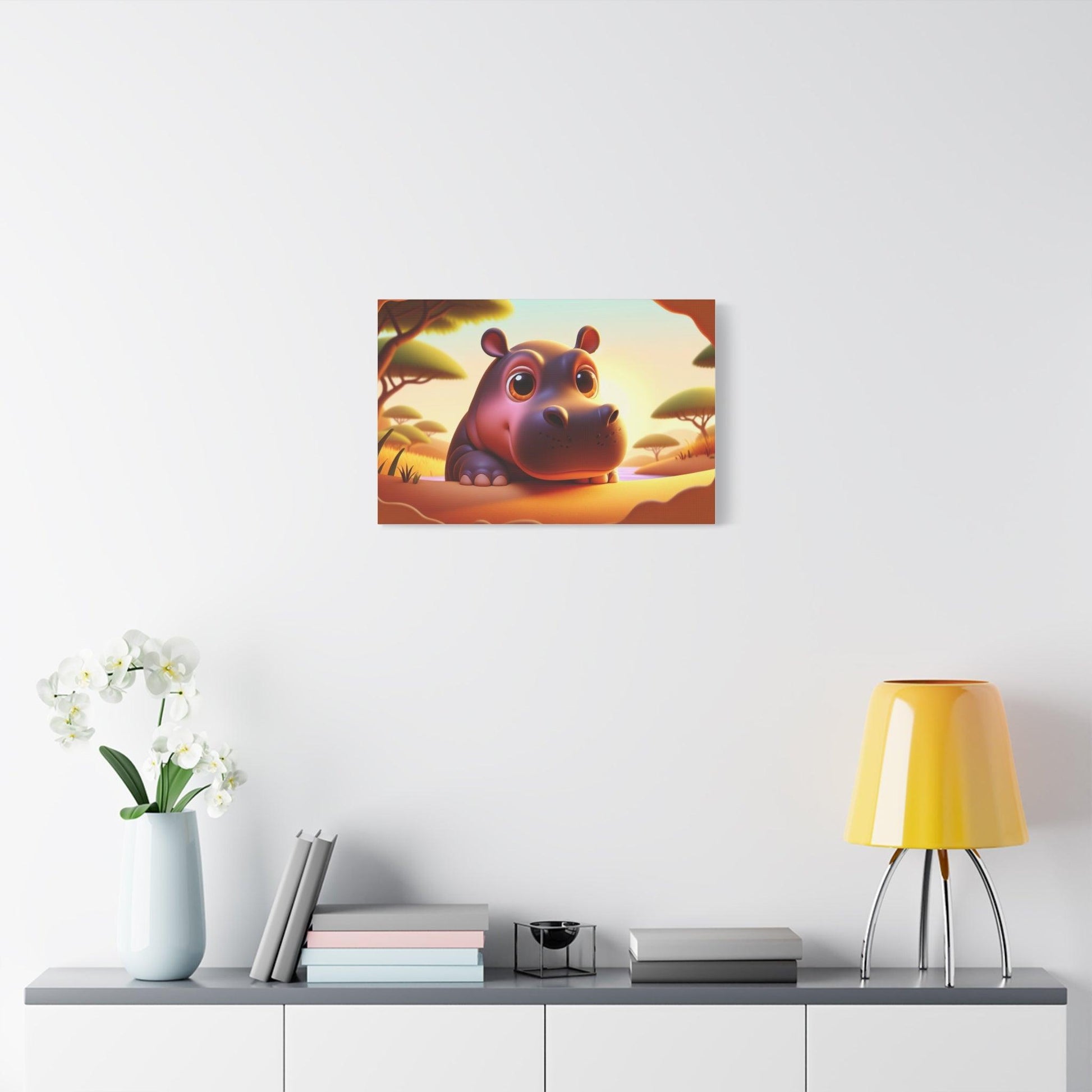 Canvas Hippo Print - Oceanfront Products