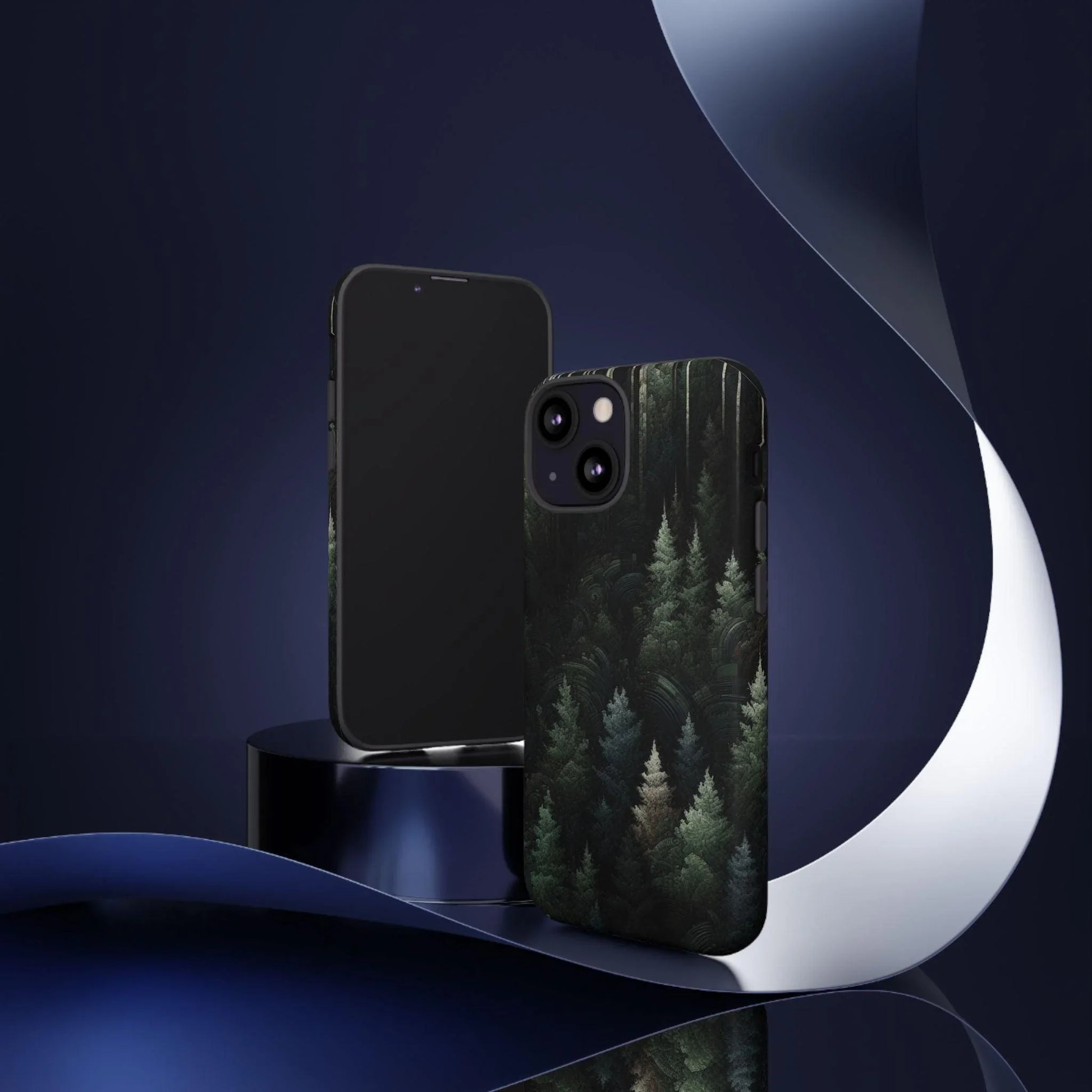 Phone Cases - Deep Dark Forest Nature Design - Oceanfront Products