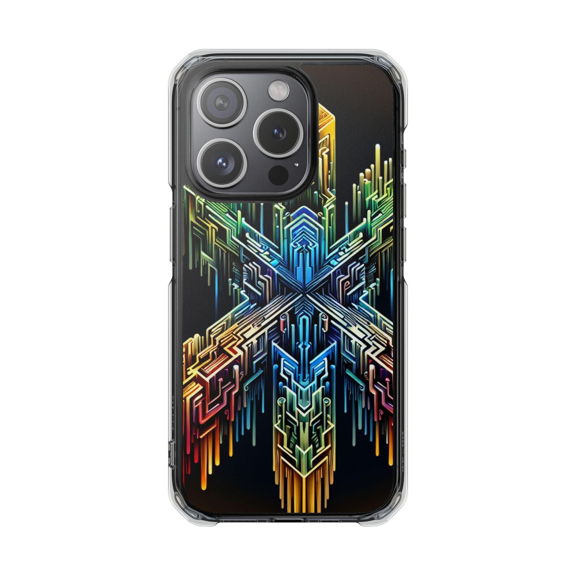 Magnet Case Abstract Cross Vibrant Colors - Oceanfront Products