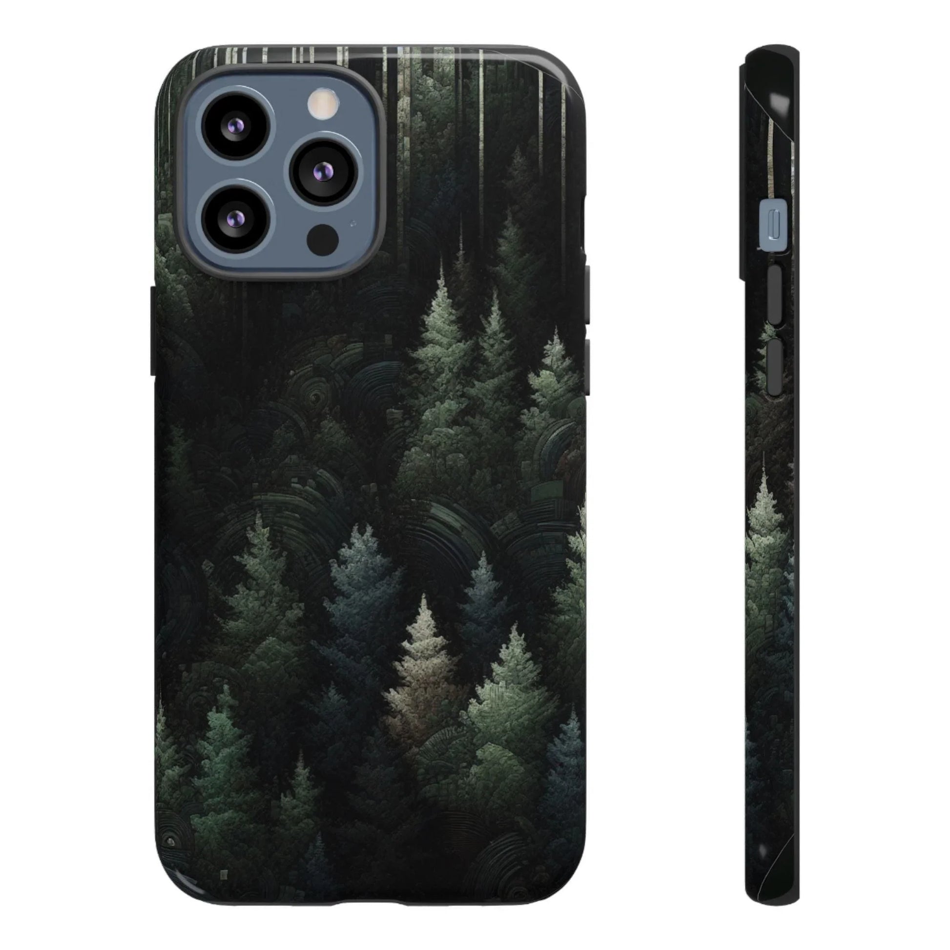 Phone Cases - Deep Dark Forest Nature Design - Oceanfront Products