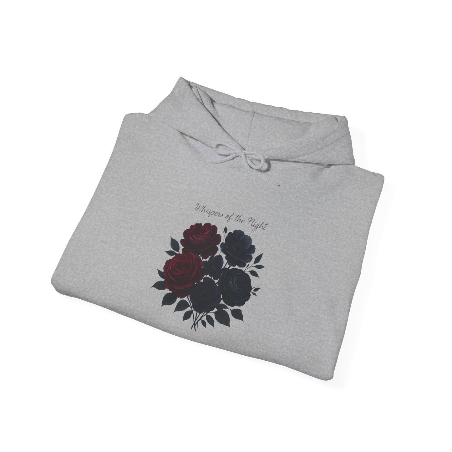 Black Floral Bouquet Hoodie | Minimal Flower Graphic