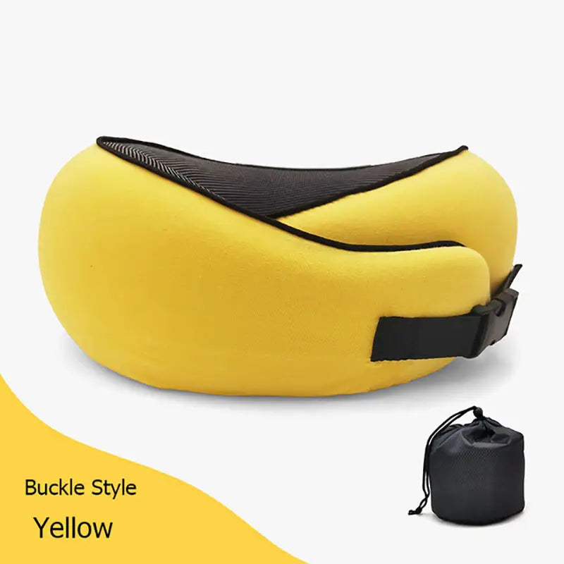 Travel Neck Pillow Non-Deformed Airplane Pillow Travel Neck Cushion Durable U-Shaped Travel Memory Cotton Nap Neck