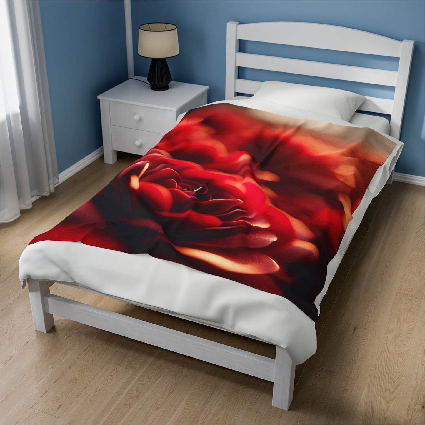 Plush Blanket - Valentine's Day Rose Petals Design