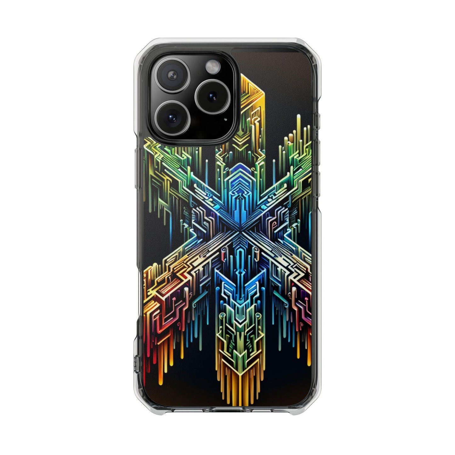Magnet Case Abstract Cross Vibrant Colors - Oceanfront Products