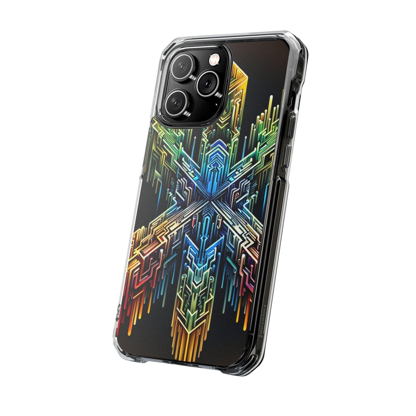 Magnet Case Abstract Cross Vibrant Colors - Oceanfront Products