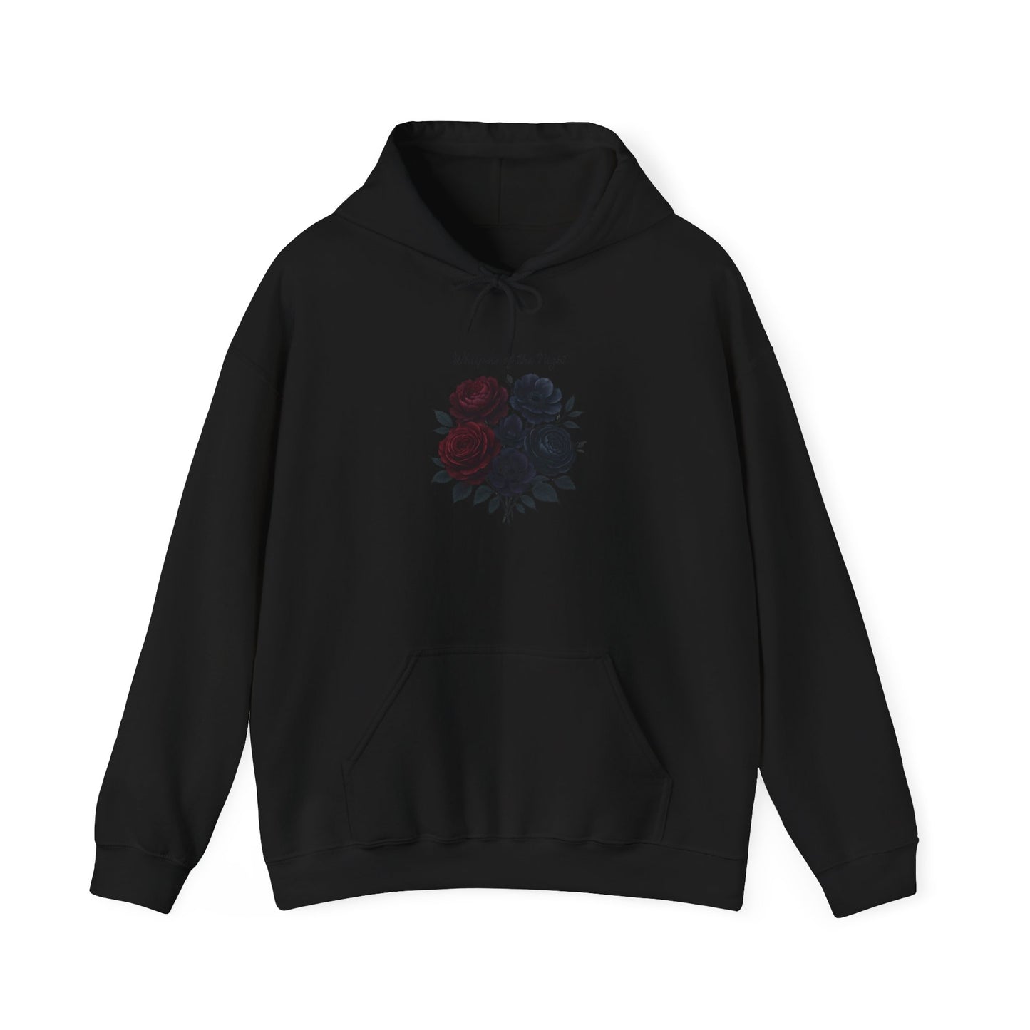 Black Floral Bouquet Hoodie | Minimal Flower Graphic