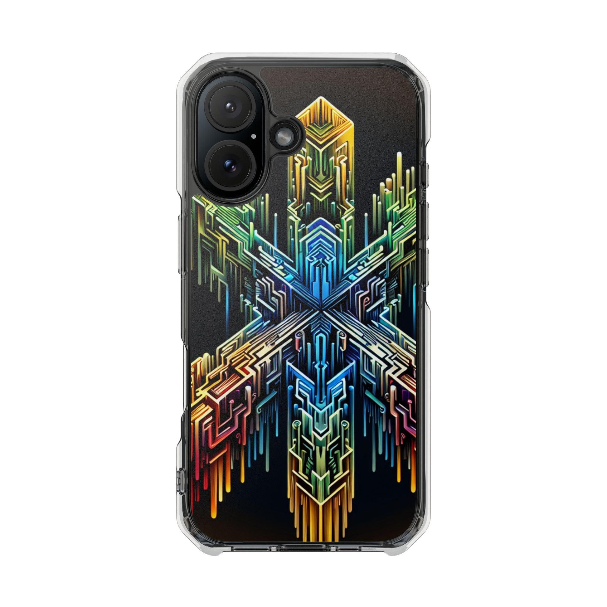 Magnet Case Abstract Cross Vibrant Colors - Oceanfront Products