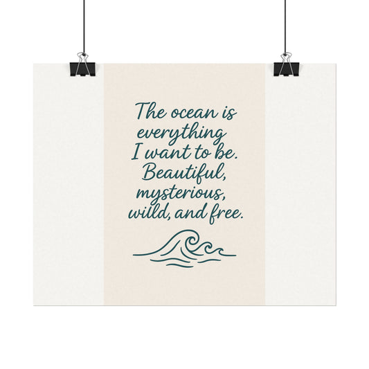 Oceanfront Watercolor Posters | Wall Art for Travel Lovers, Inspirational Home Decor, Beach Vibes, Gift Ideas, Motivational Prints