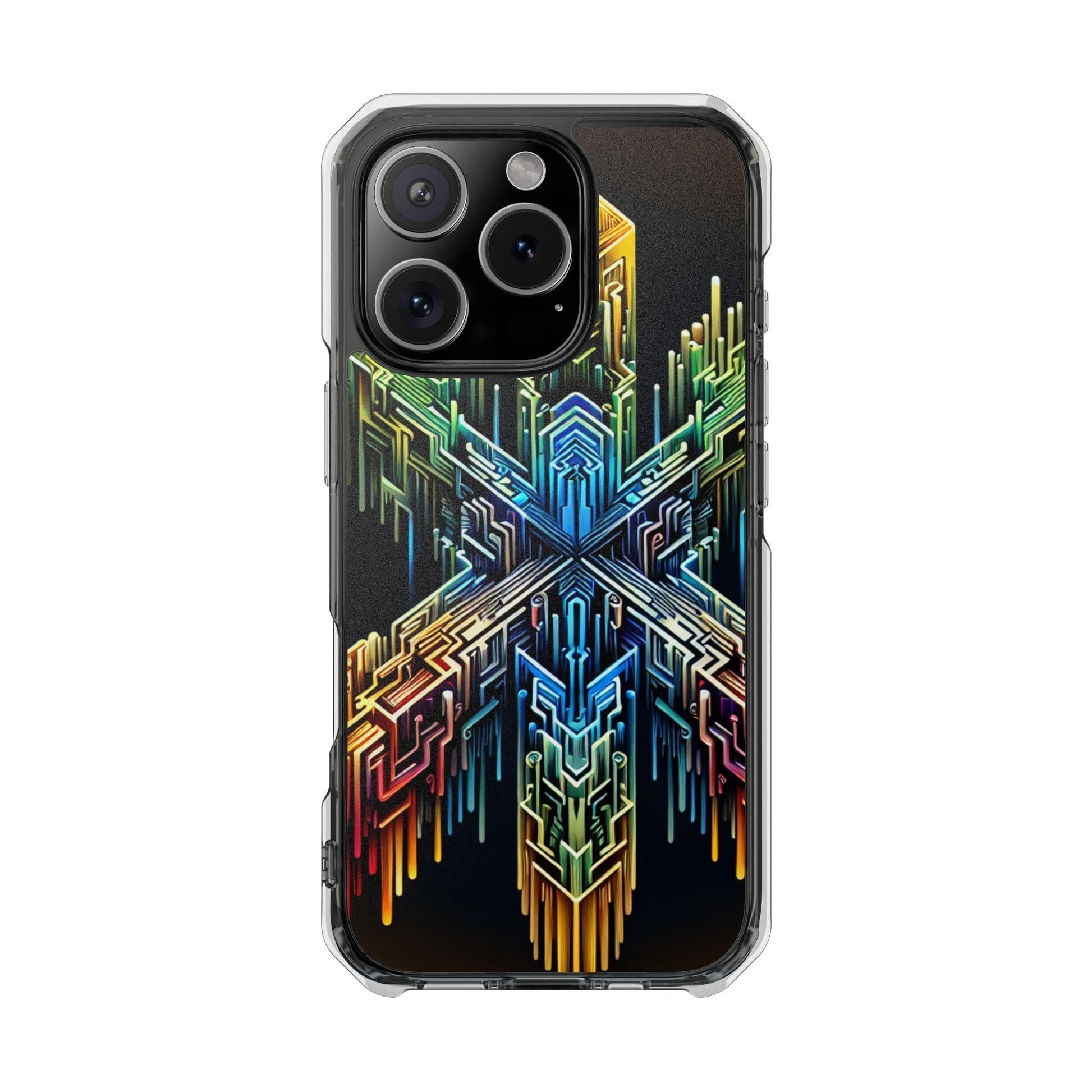Magnet Case Abstract Cross Vibrant Colors - Oceanfront Products