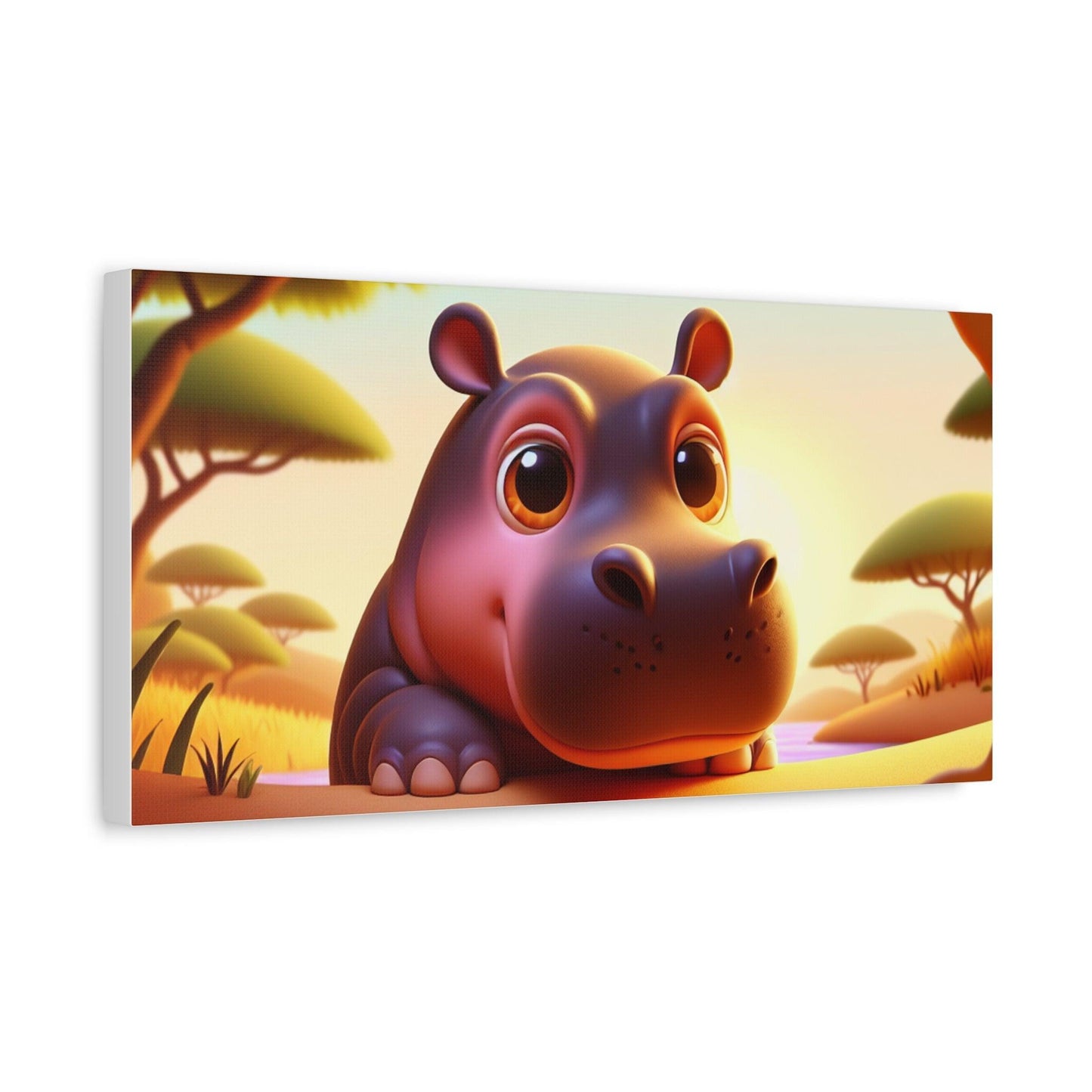 Canvas Hippo Print - Oceanfront Products