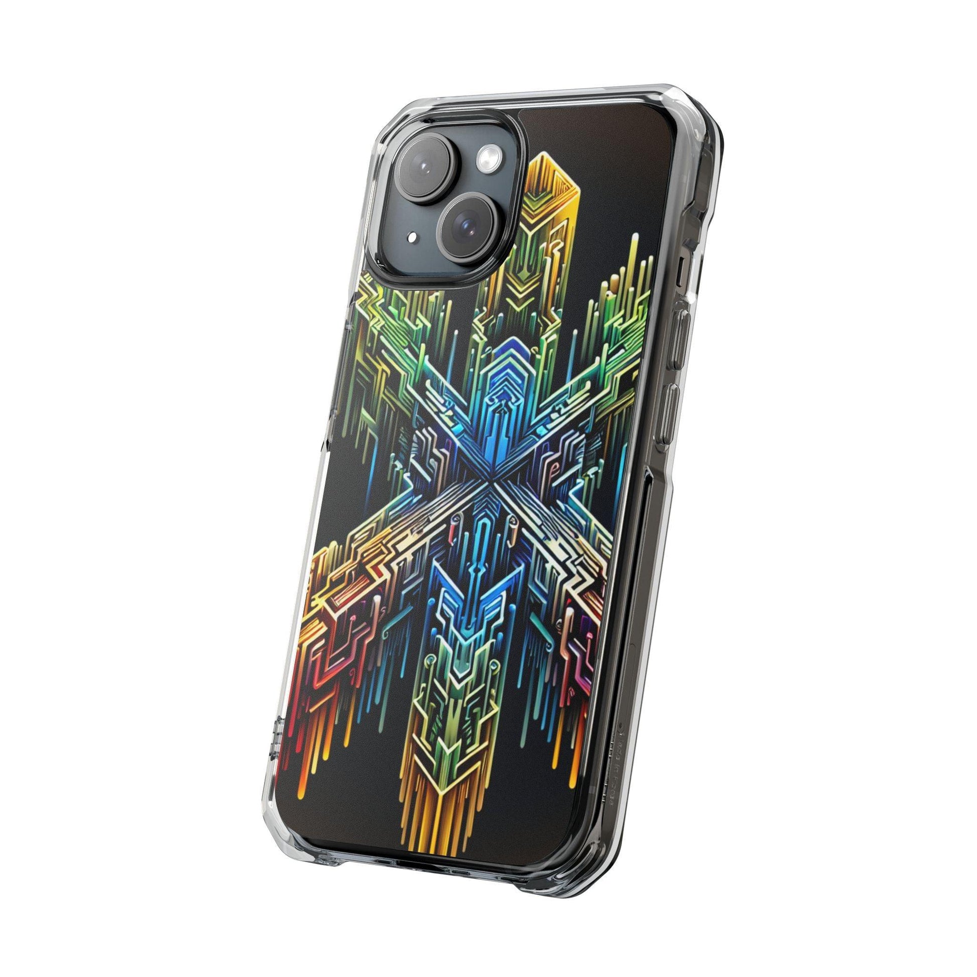 Magnet Case Abstract Cross Vibrant Colors - Oceanfront Products