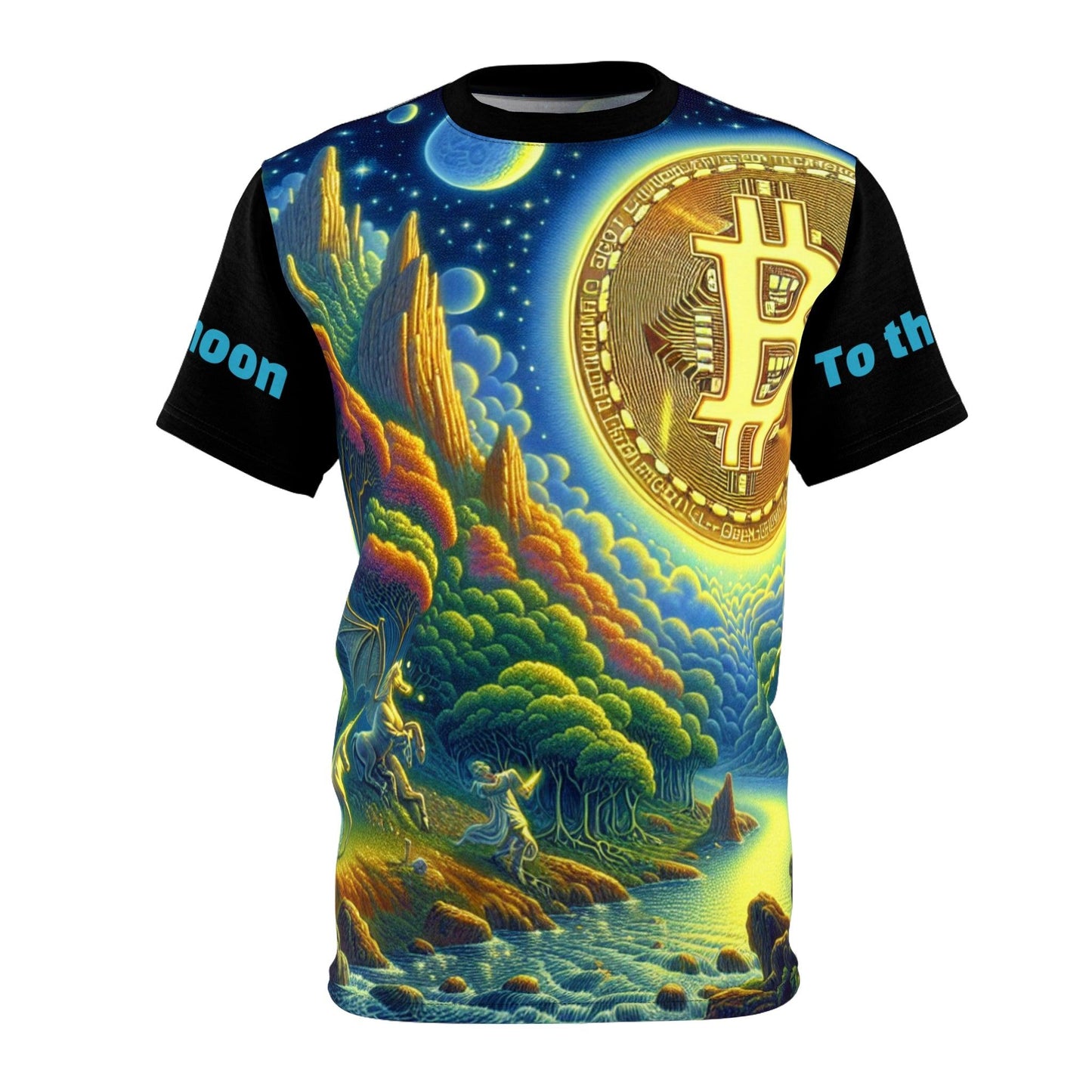 Bitcoin Unisex Tee - To the Moon Design - Oceanfront Products