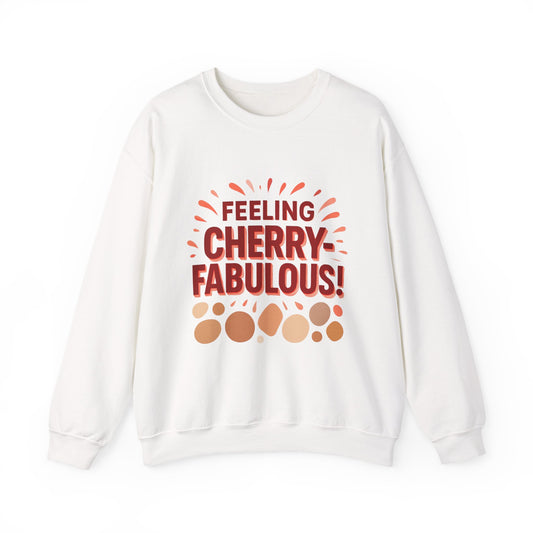 Bold cherry Sweatshirt, Cherry design on Crewneck Jumper, Unisex Pullover, Gift