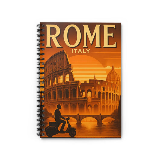 Artistic Rome Spiral Notebook - Perfect for Travel Journals, Gift Ideas, Study Supplies, Sketching, and Souvenirs