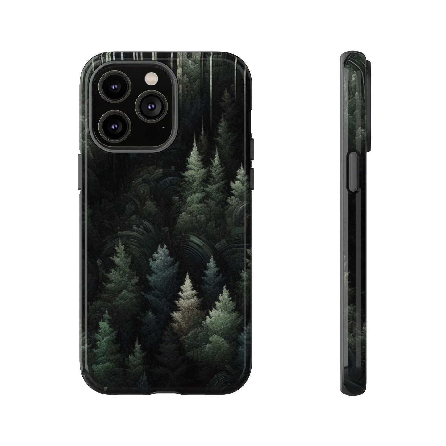 Phone Cases - Deep Dark Forest Nature Design - Oceanfront Products