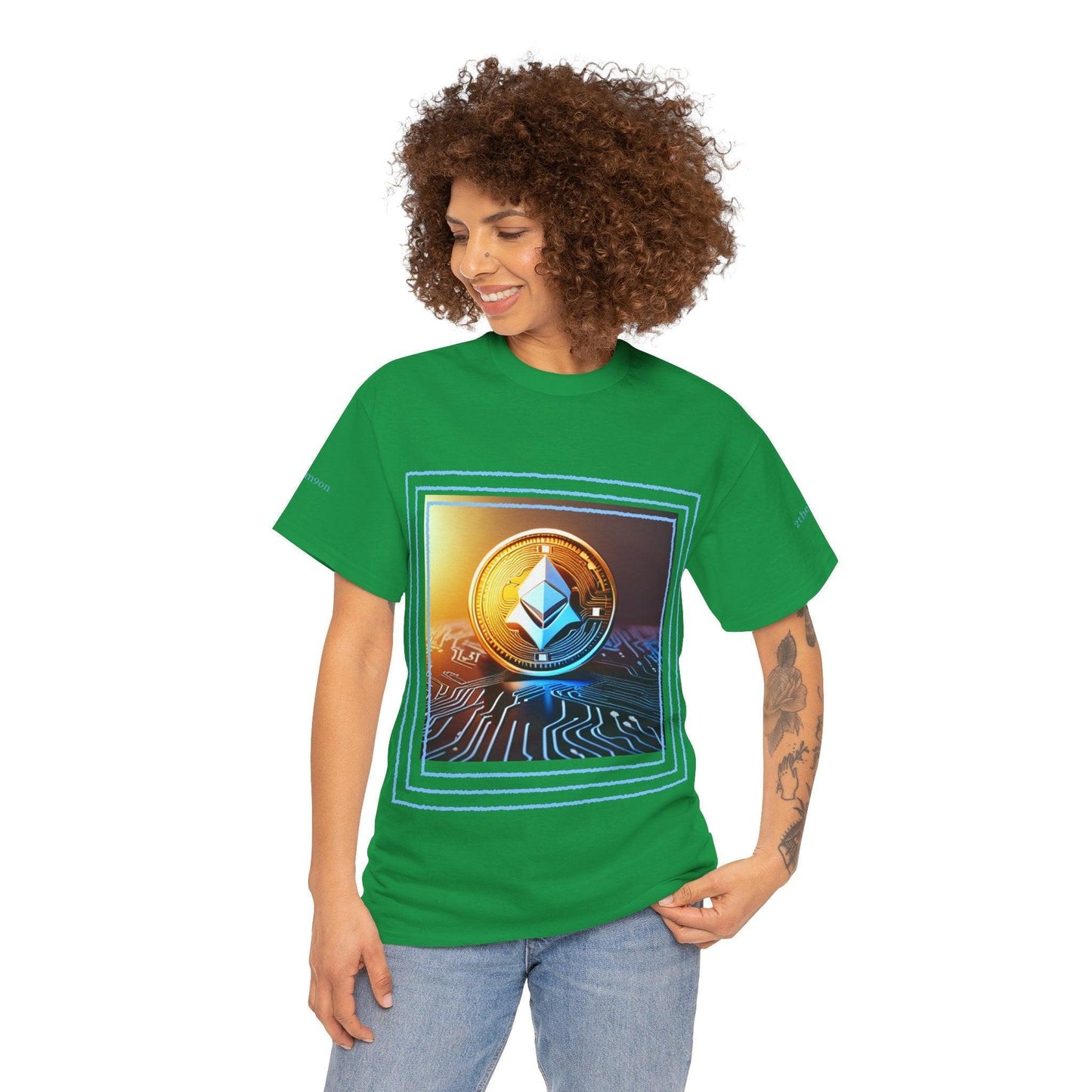 Ethereum Rocket Ship T-Shirt: Soar to New Heights in Crypto Style - Oceanfront Products