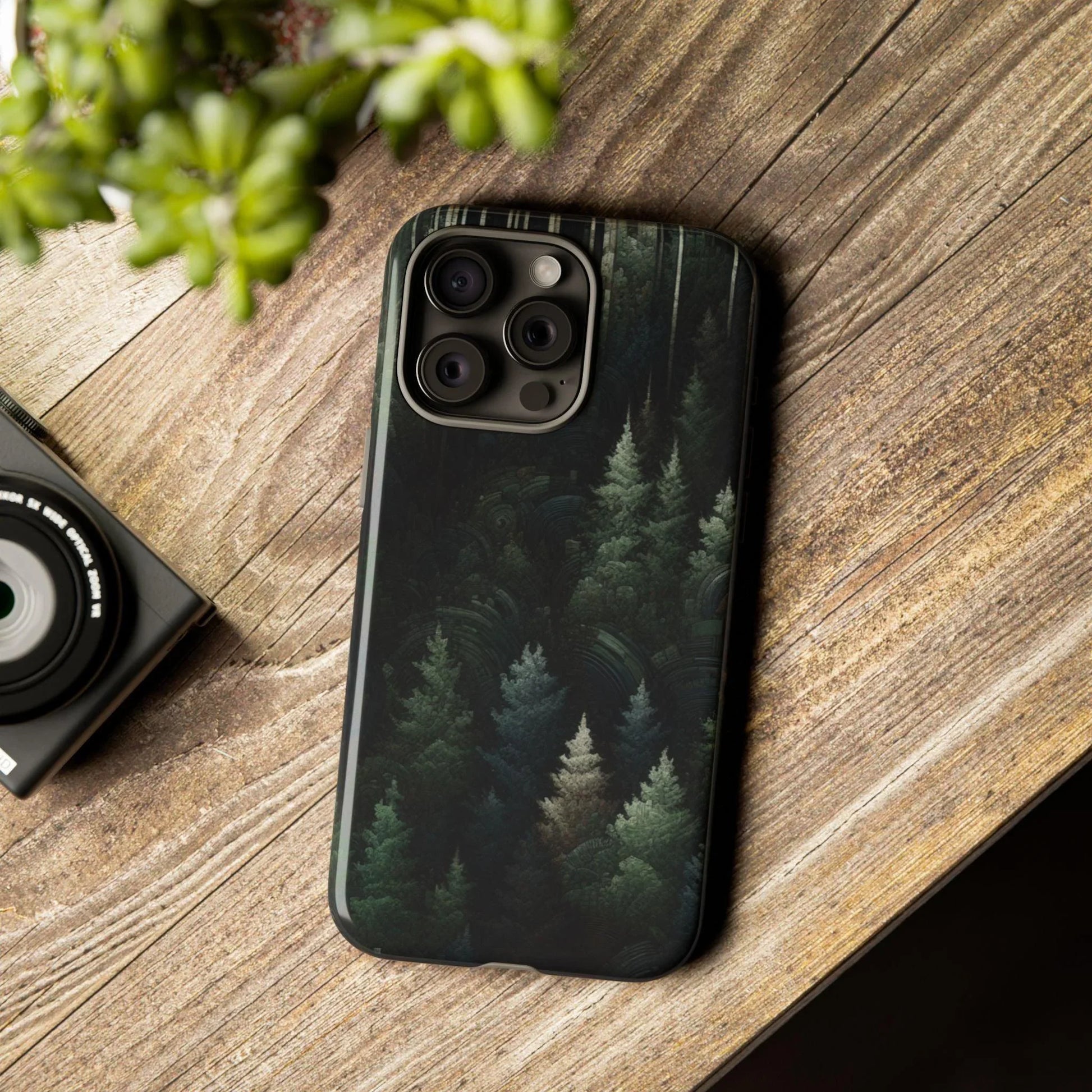 Phone Cases - Deep Dark Forest Nature Design - Oceanfront Products