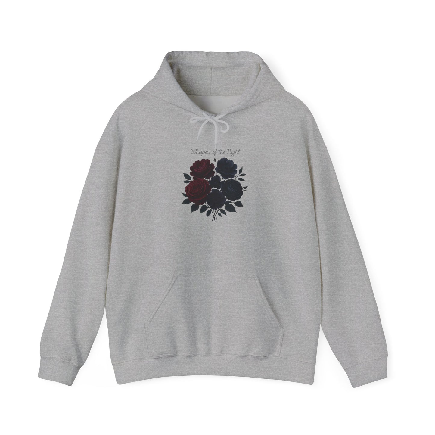 Black Floral Bouquet Hoodie | Minimal Flower Graphic