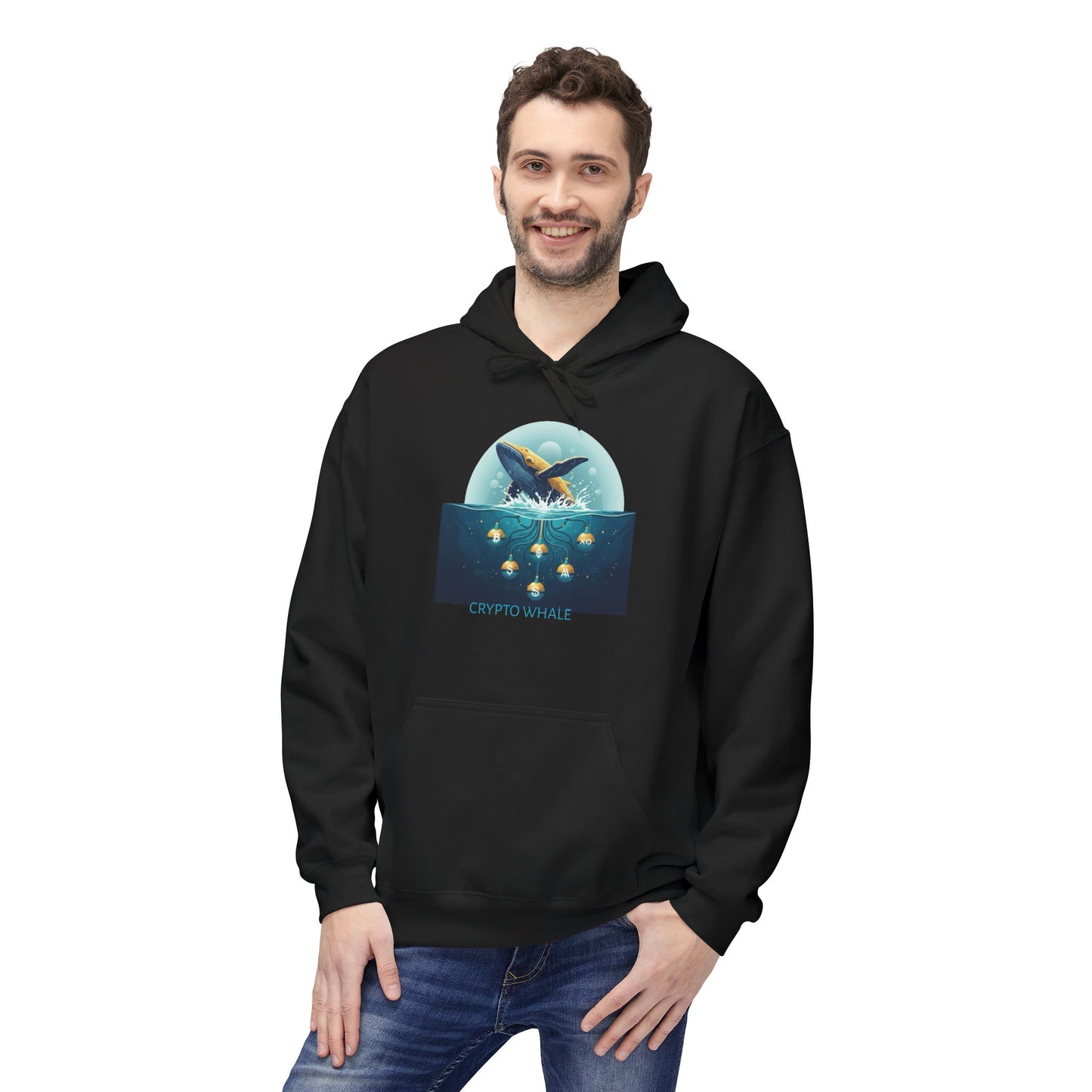 Hooded Sweatshirt - Crypto Whale 'Depths of Decentralization'
