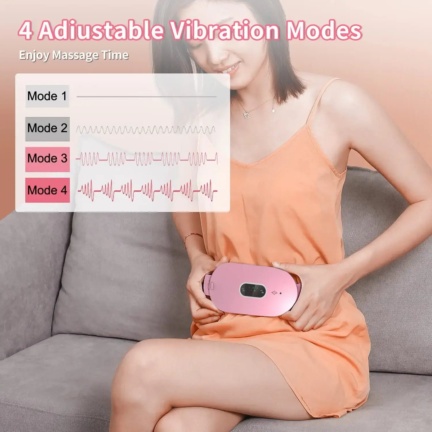 Womon Women in Period Menstrual Heating Pad Heating Massage Belt Abdominal Massager Warm Palace Electric Pain Relief