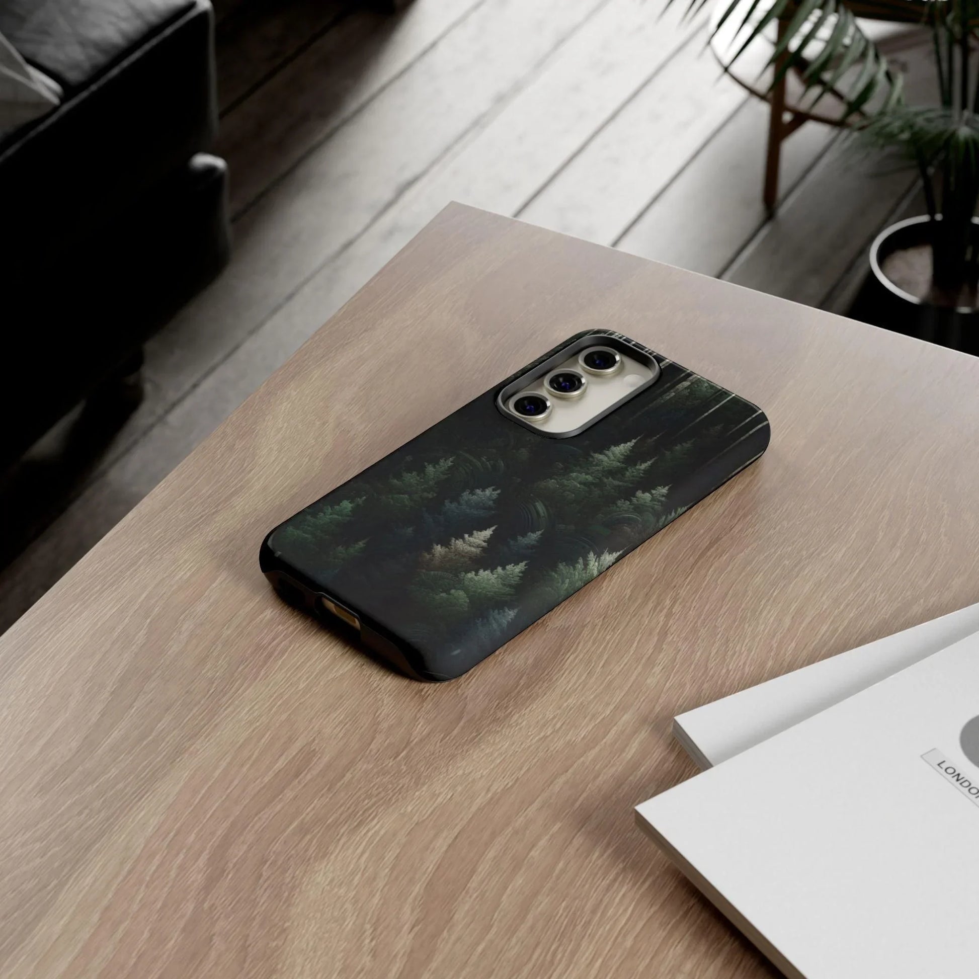 Phone Cases - Deep Dark Forest Nature Design - Oceanfront Products
