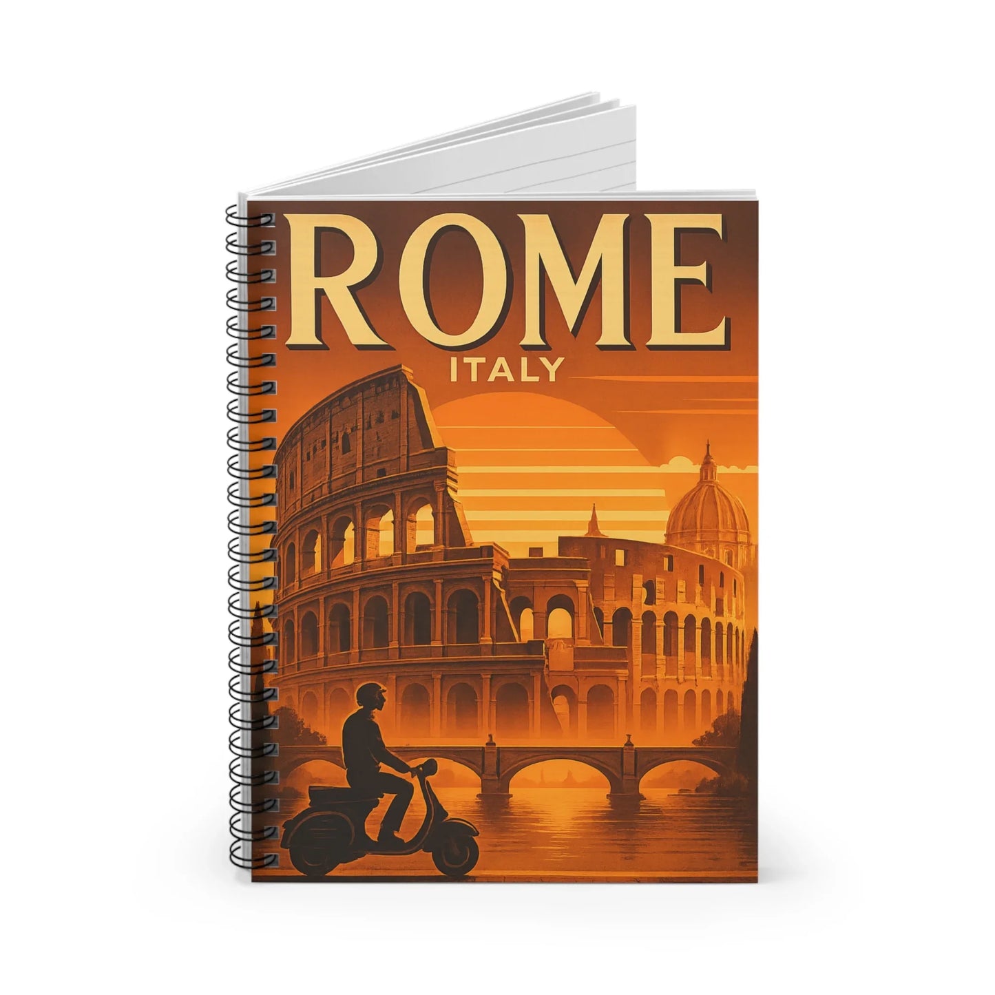 Artistic Rome Spiral Notebook - Perfect for Travel Journals, Gift Ideas, Study Supplies, Sketching, and Souvenirs