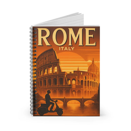 Artistic Rome Spiral Notebook - Perfect for Travel Journals, Gift Ideas, Study Supplies, Sketching, and Souvenirs